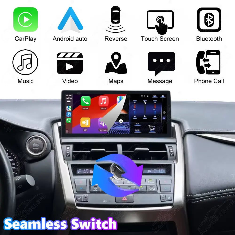 10.25 Inch Linux Touch Screen For Lexus NX 2015-2020 Wireless Carplay Android Auto Car Radio