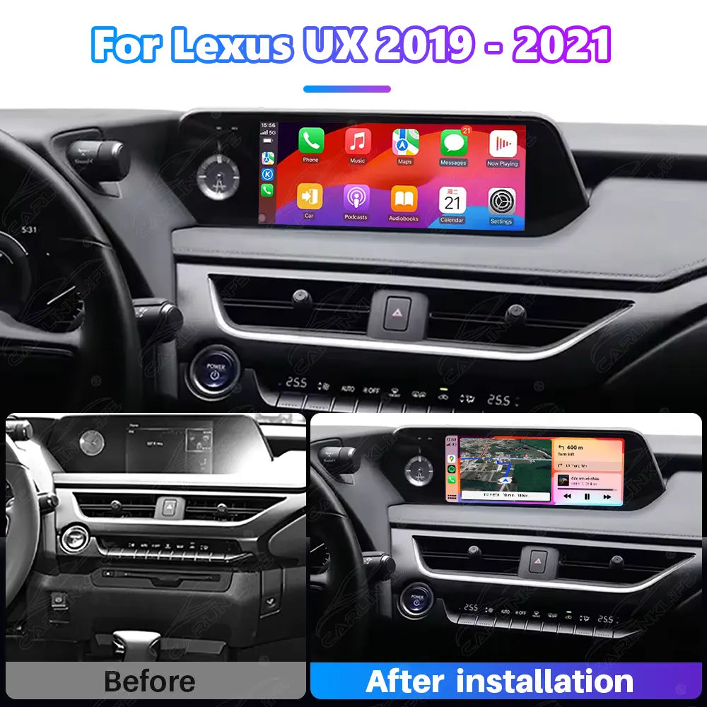12.3 Inch Linux Touch Screen For Lexus UX 2019-2021 Wireless Carplay Android Auto Car Radio