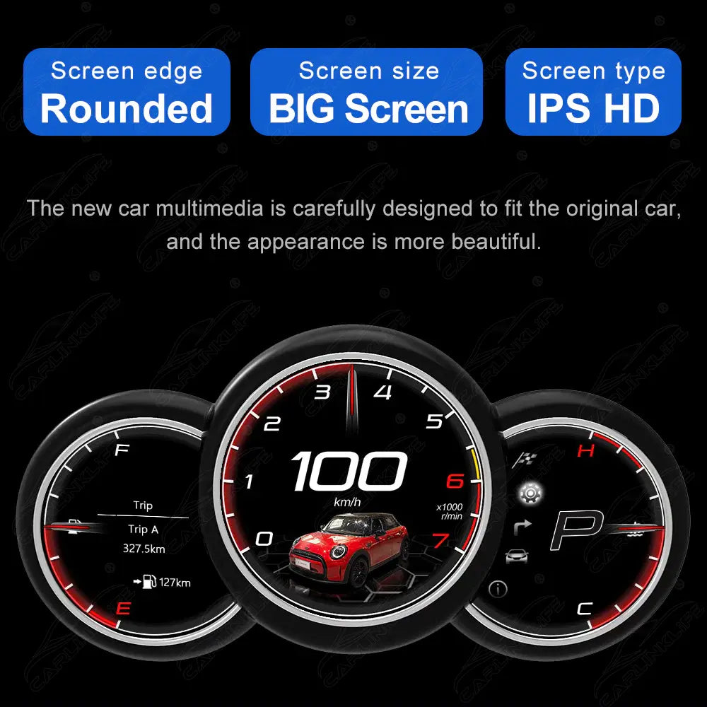 LCD Digital Cluster For MINI R & F Series 2006-2023 Linux Dashboard Gauge Cluster