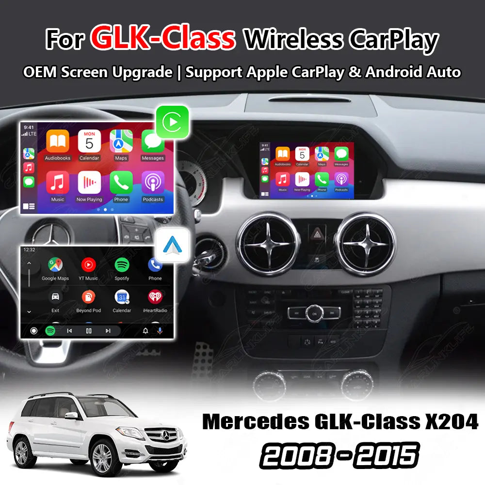 Wireless Apple Carplay & Android Auto for Mercedes Benz GLK-Class X204 2008-2015