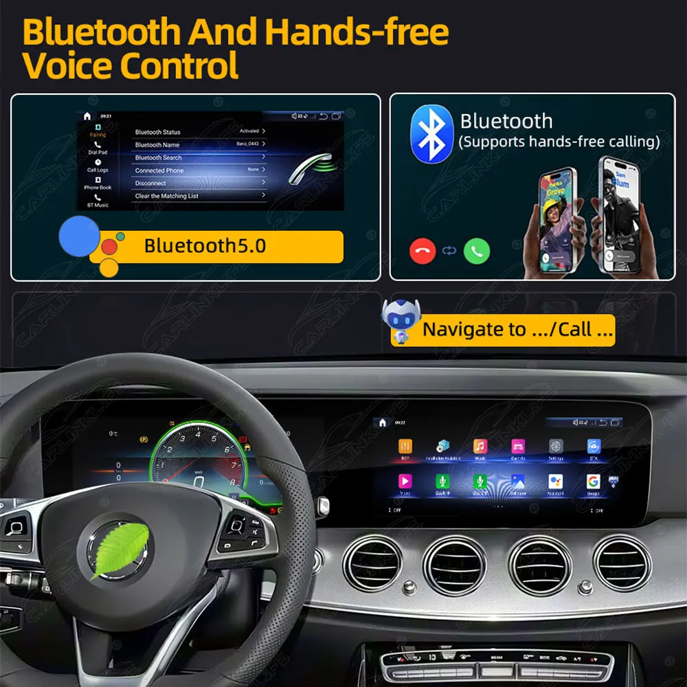 Mercedes-Benz E-Class W213 (2016–2020) 12.3" Dual Screen Android Upgrade | Wireless CarPlay & Android Auto | OEM LCD Cluster Retained