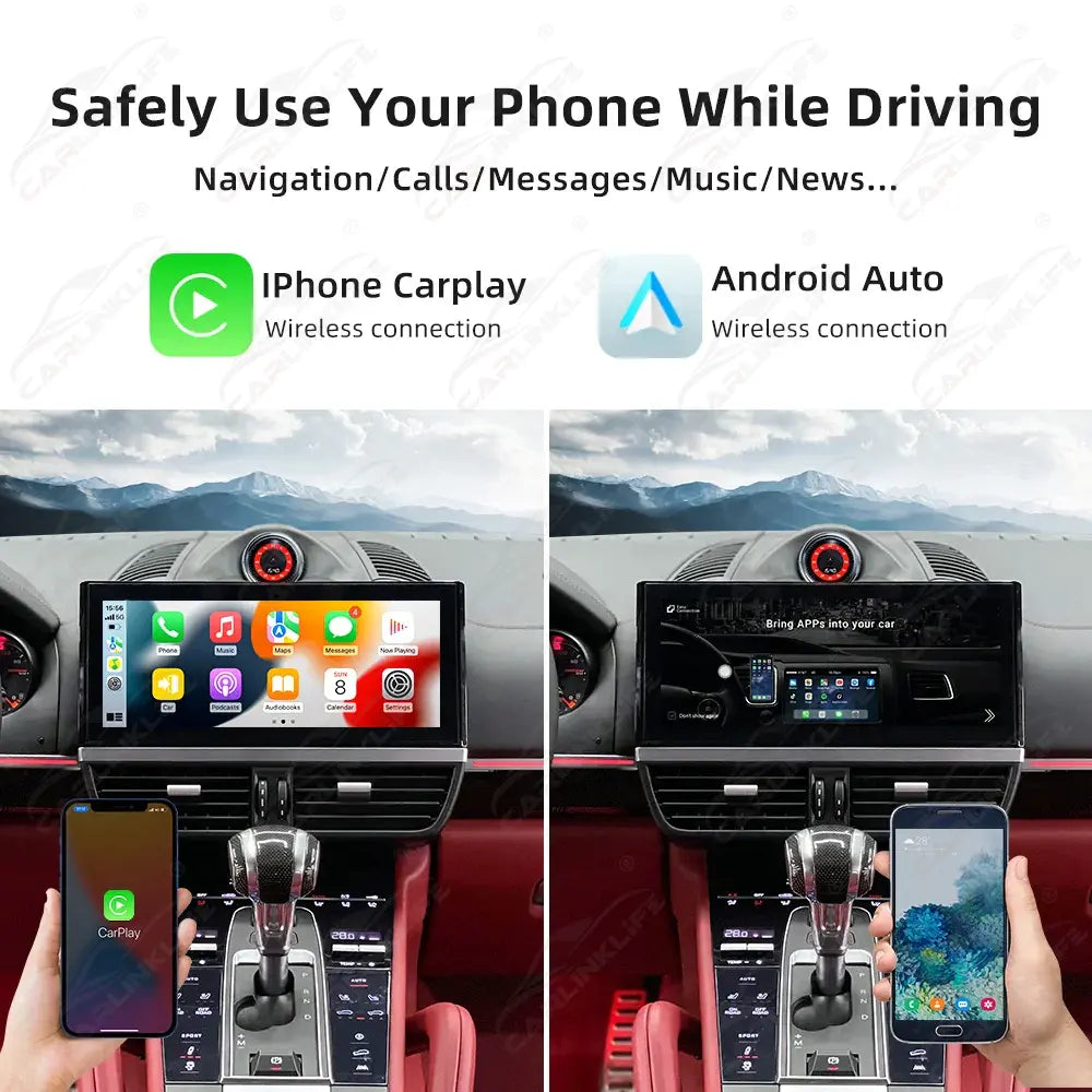 12.3" Android Car Radio For Porsche Cayenne / Panamera 2010-2017 Car Stereo GPS Navigation WiFi Carplay/ Stop Watch/ AC Panel