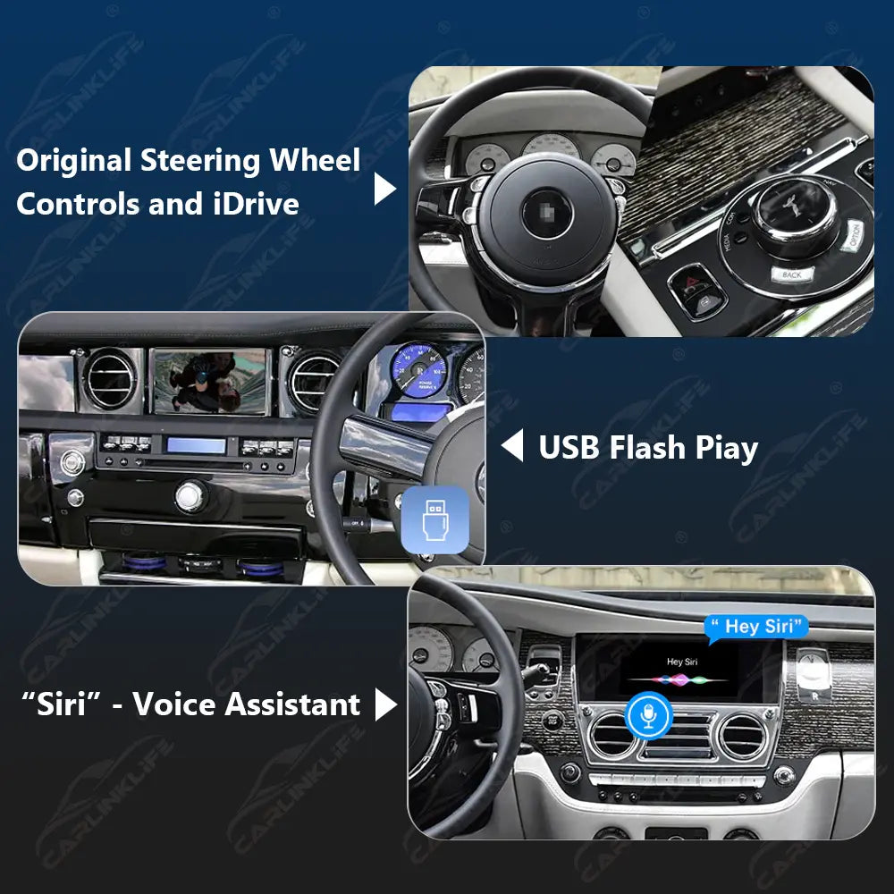 Wireless Apple Carplay Android Auto For Rolls Royce Phantom/Ghost/Dawn/Wraith 2006-2018 CarPlay Retrofit Module