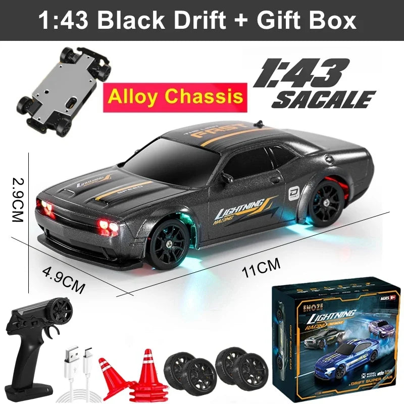 1/64 High-Speed Drift RC Car 4WD Remote Control Mini Racing Toy