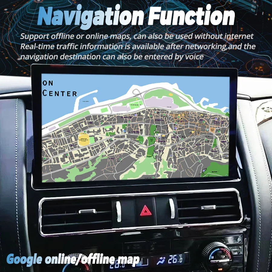 13.3 Inch Android Car Radio For Nissan Armada Y62 Patrol Infiniti QX80 QX56 2010-2022 Car Stereo CarPlay Multimedia Player