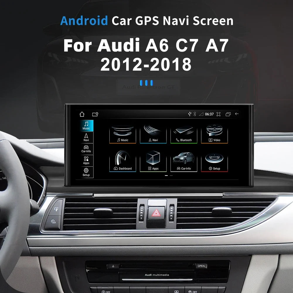 12.3" Android 13 Car Multimedia Stereo For Audi A6 C7 A7 2012-2018 Carplay