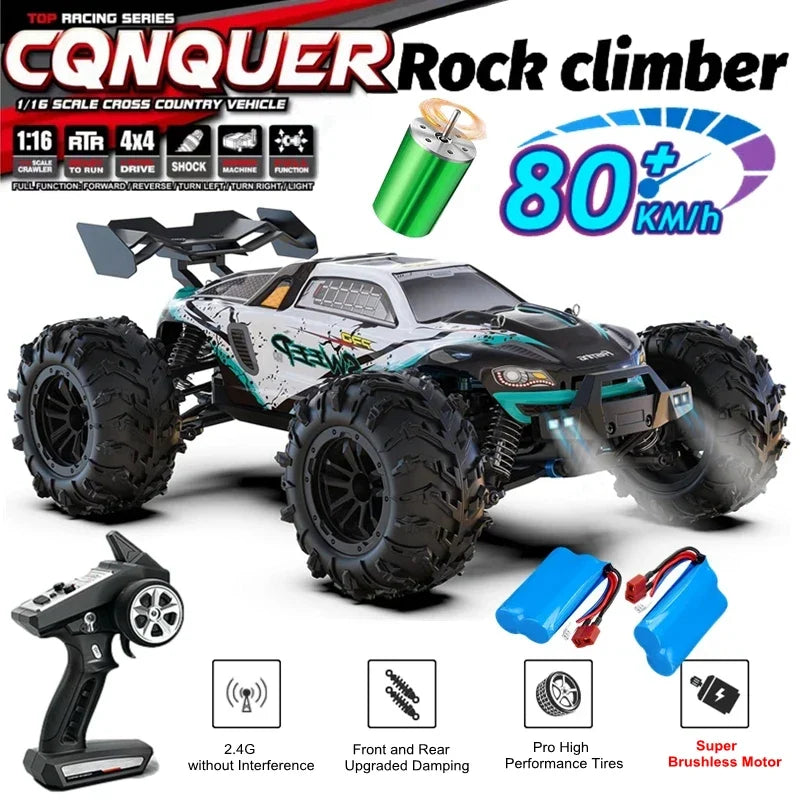4WD Remote Control Car High-Speed 50-80KM/H Off-Road Buggy Truck