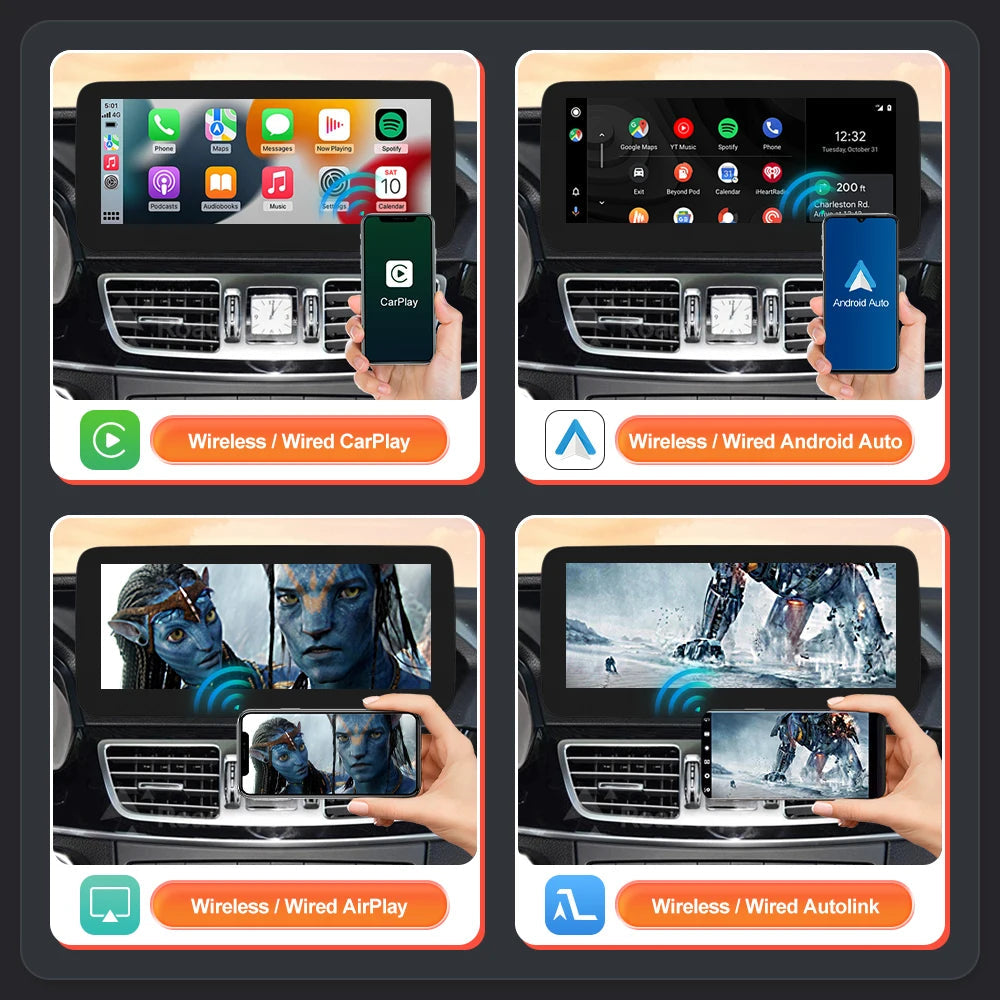 Mercedes Benz E Class/E Coupe W207 2009-2016 Wireless Apple CarPlay Android Auto Car Multimedia Linux Touch Screen