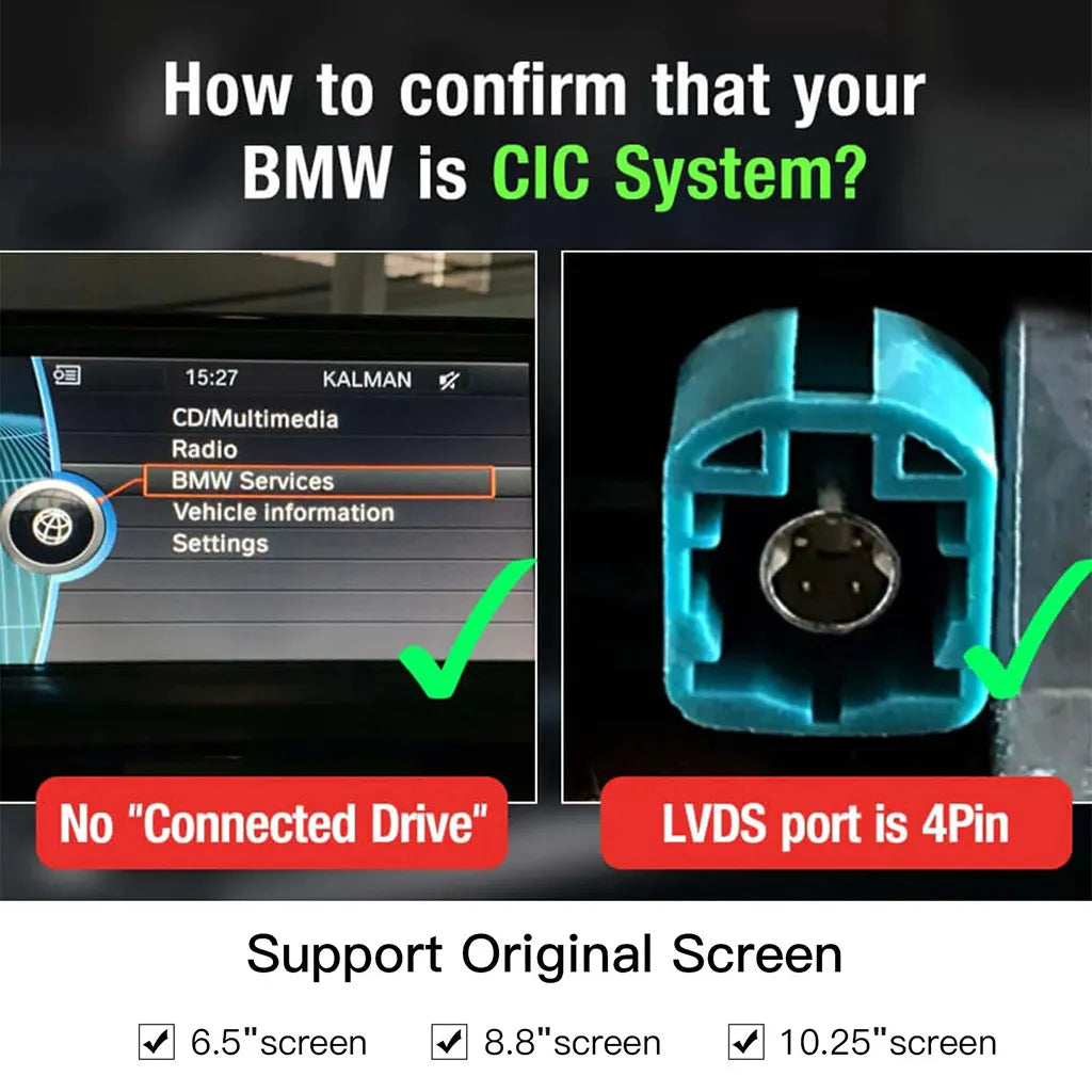 Wireless Apple CarPlay Android Auto Module CarPlay MMI Retrofit for BMW NBT/ CIC/ EVO/CCC System Modified Airplay Mirrorlink