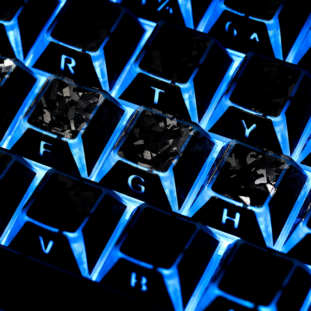 XVX PRISM Forged Carbon Shine-Through Cherry Profile 136-Key PBT Keycap Set