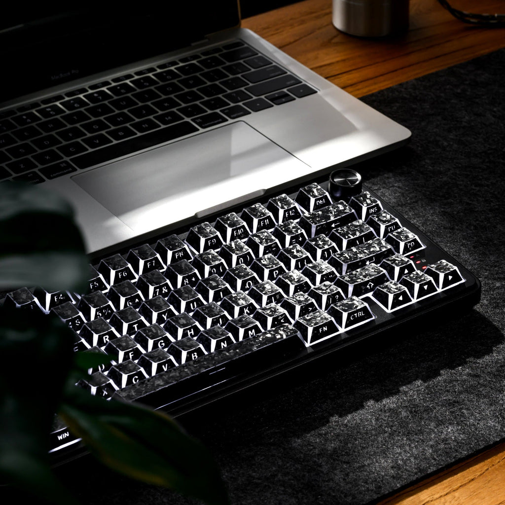 XVX PRISM Forged Carbon Shine-Through Cherry Profile 136-Key PBT Keycap Set