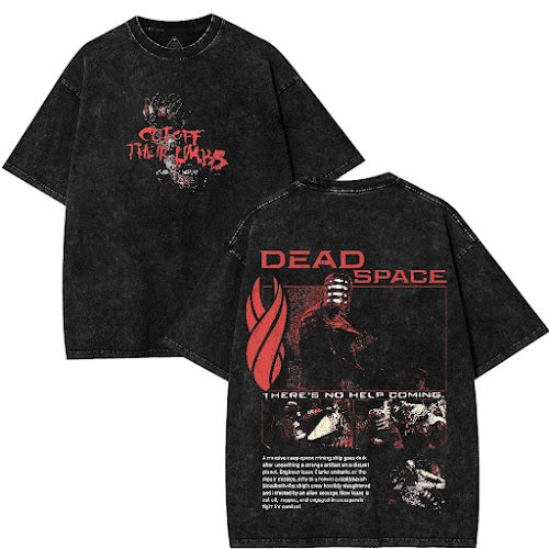 Retro The Dead Space Clothes Graphic – Washed Tee Cotton Menswear Top  | SEP 75