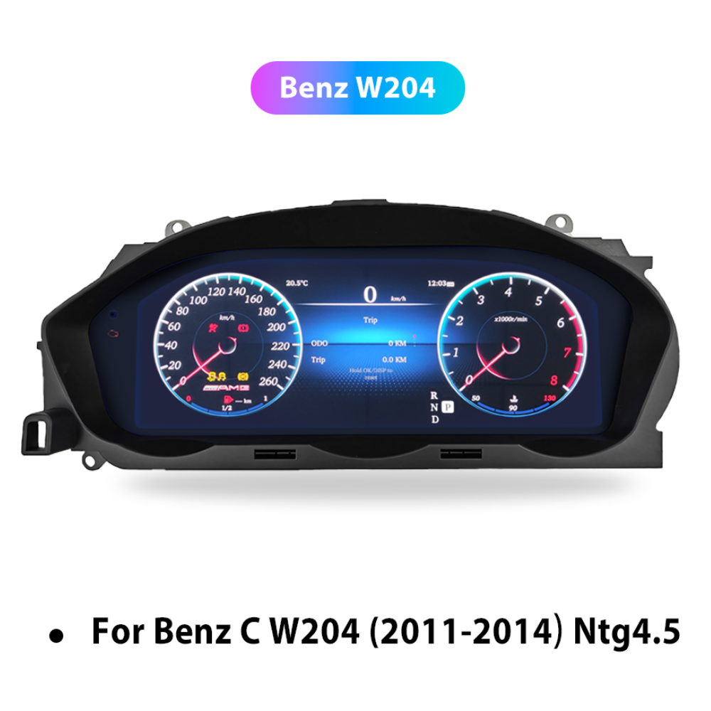 LCD Digital Cluster For Mercedes Benz C Class W204 2011-2014 NTG 4.5 Linux Digital LCD Dashboard Instrument Gauge Cluster