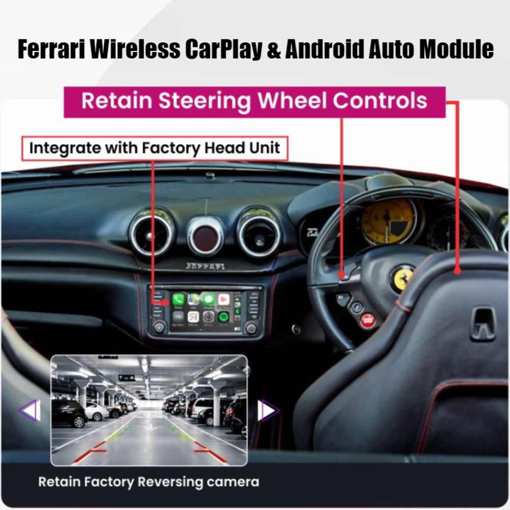 Wireless Apple Carplay & Android Auto for Ferrari Roma (F169) 2020-Present