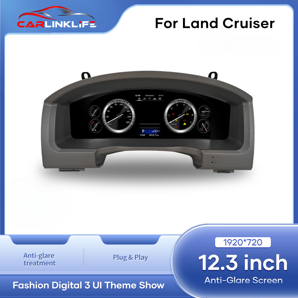 LCD Digital Cluster For Land Cruiser 2008-2022 Linux Digital LCD Dashboard Instrument Gauge Cluster
