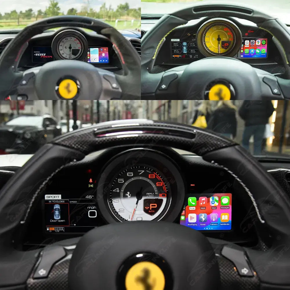 Wireless Apple Carplay & Android Auto for Ferrari 458 (F142) 488 (F142M) F12Berlinetta (F152) F8 (F142MFL) 812 Superfast (F152M) GTC4Lusso (F151M) Portofino (F164) Roma (F169) 296 (F171) SF90 (F173) California T (F149M) 2009-2025