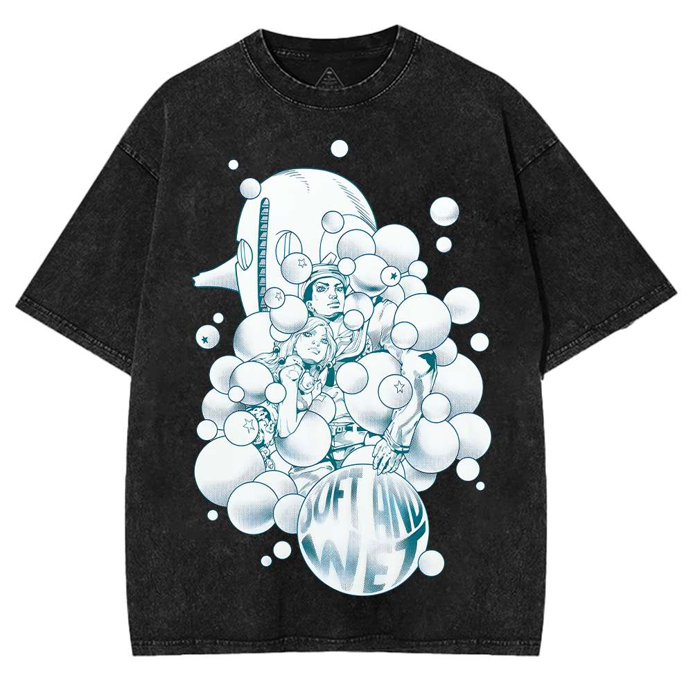 Jojo 8 Soft n Wet Anime Oversized T-Shirt, Heavyweight Cotton Shirt,