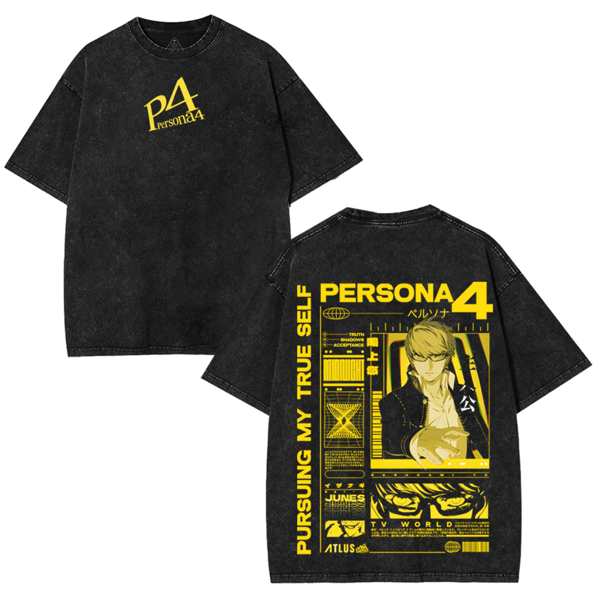 Persona 4 Washed Unisex Game Shirt [TPR]