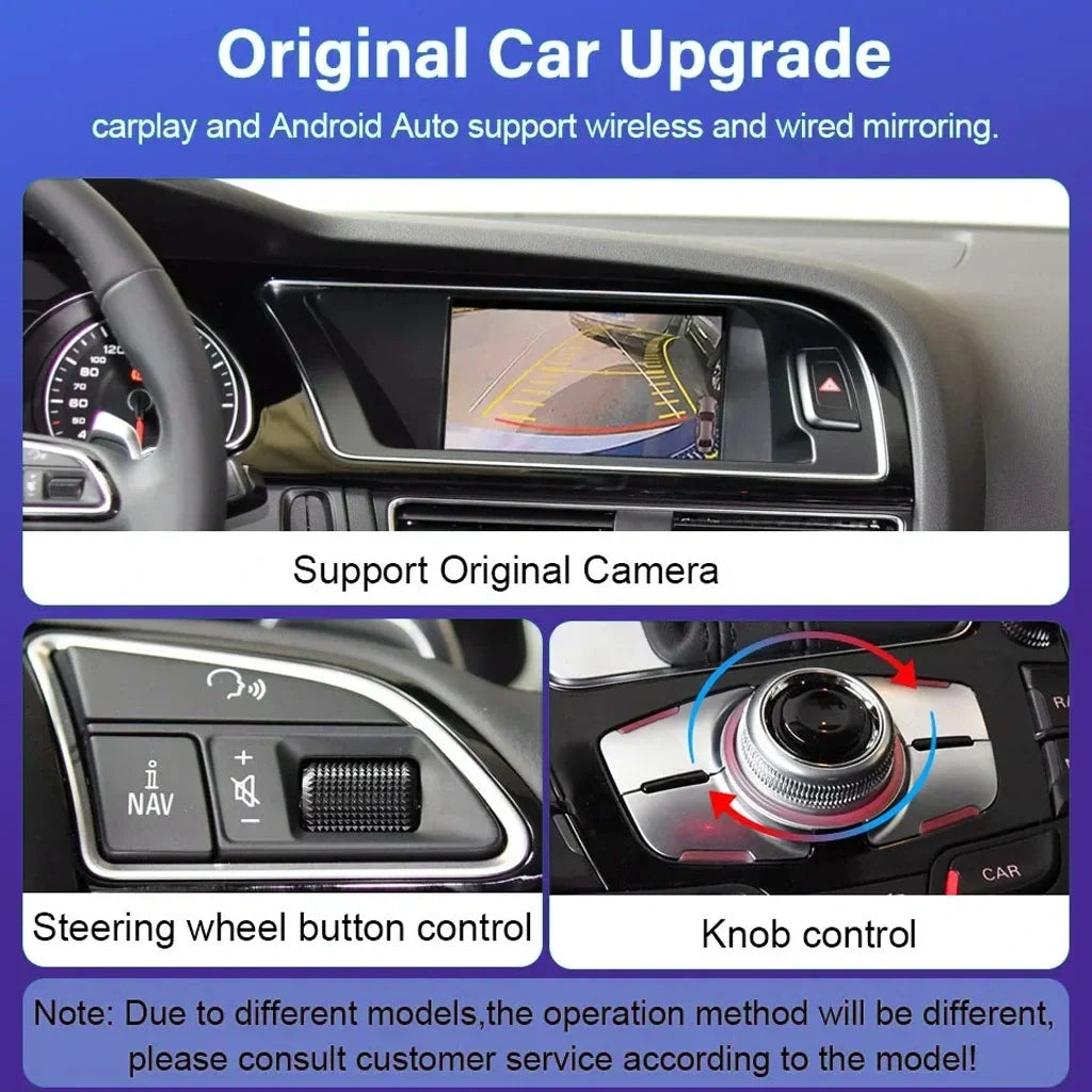 Wireless Apple CarPlay Android Auto Module for Audi A3 A4 A5 A6 A7 A8 Q3 Q5 Q7 2010-2019 with Mirror Link AirPlay Camera Function