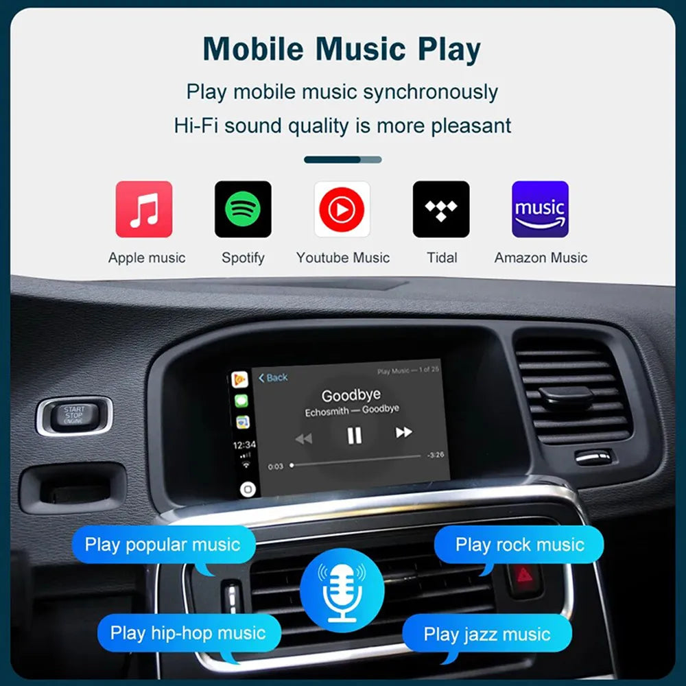 Wireless Apple CarPlay/Android Auto Upgrade Module for Volvo XC60 S60 V40 V60 2010-2019