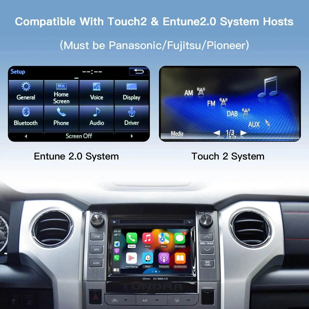 Wireless Apple Carplay/Android Auto Module For TOYOTA Touch2 Entune2.0 Highlander Tundra Sienna Prius Yaris Camry CHR