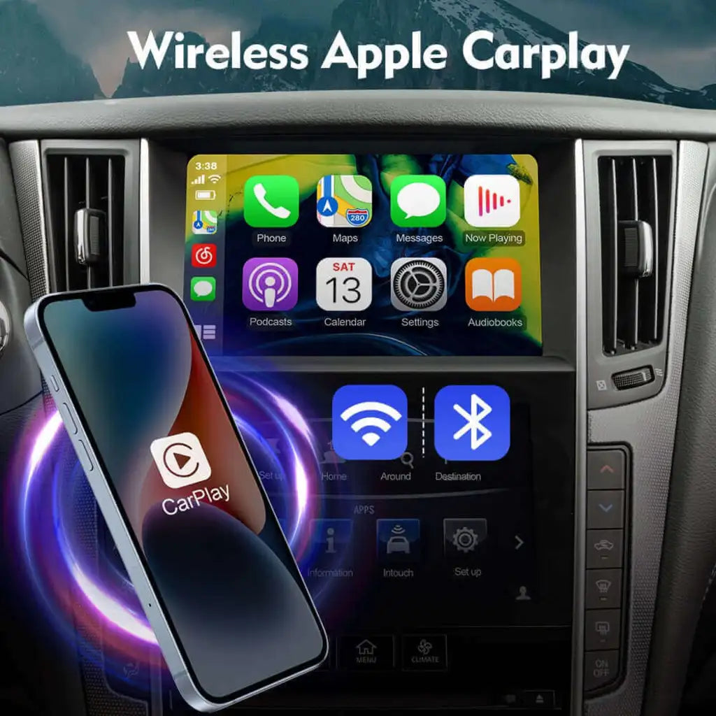 Wireless Apple Carplay/Android Auto Module For Infiniti Q50 QX50 QX60 Q70 QX70 FX35 GX35 FX50 EX25 EX35 Nissan Patrol AirPlay Mirror Link GPS OEM Camera