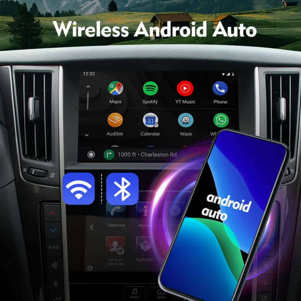 Wireless Apple Carplay/Android Auto Module For Infiniti Q50 QX50 QX60 Q70 QX70 FX35 GX35 FX50 EX25 EX35 Nissan Patrol AirPlay Mirror Link GPS OEM Camera