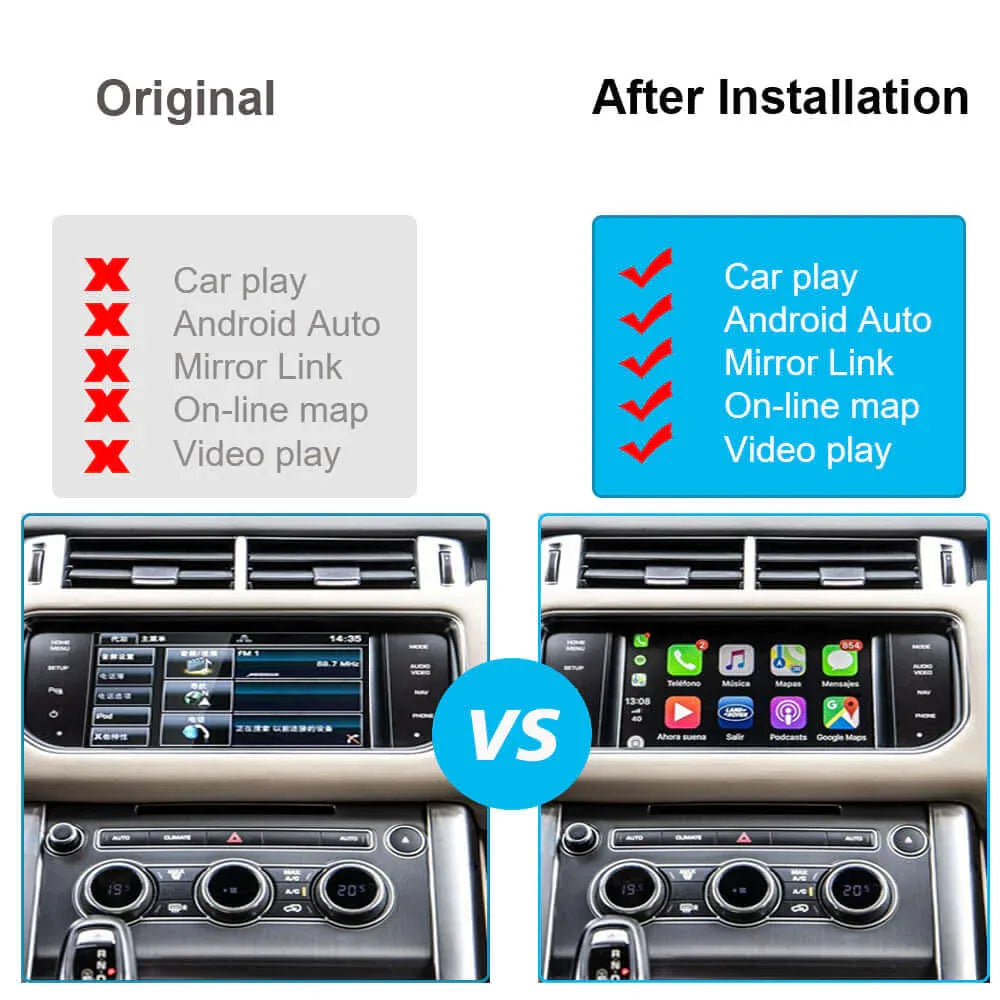 Wireless Apple CarPlay/Android Auto Upgrade Module for Land Rover Jaguar Bosch Discovery4 Evoque Freelander2 XE XF XJL Mirroring Decoder