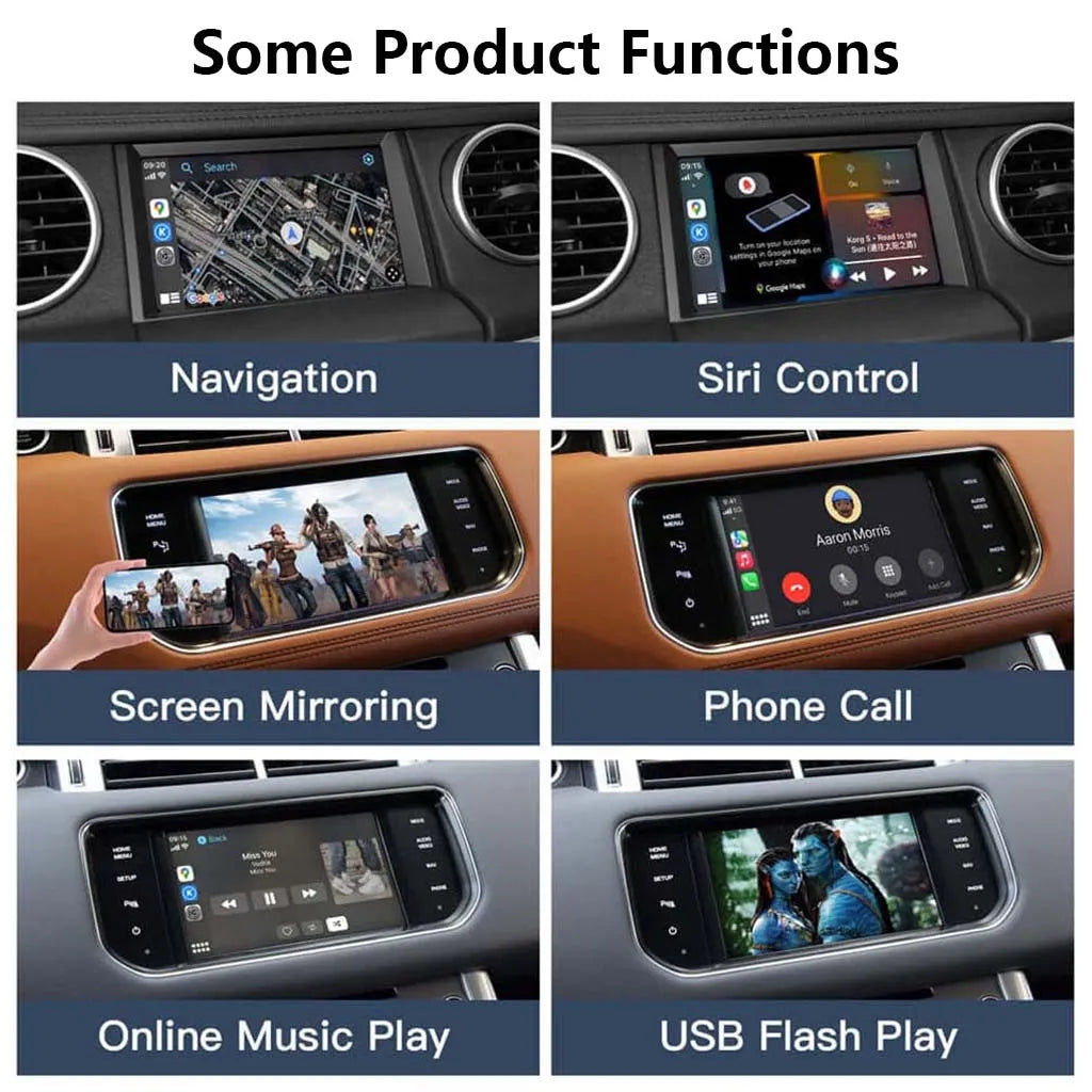 Wireless Apple CarPlay/Android Auto Upgrade Module for Land Rover Jaguar Bosch Discovery4 Evoque Freelander2 XE XF XJL Mirroring Decoder