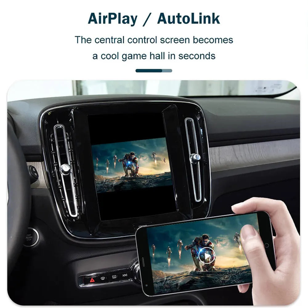 Wireless Full Screen Carplay Module Box for Volvo XC90 XC60 XC40 S90 S60 V90 V60 Wired Android Auto Mirror Link Rear Camera Mirror Link